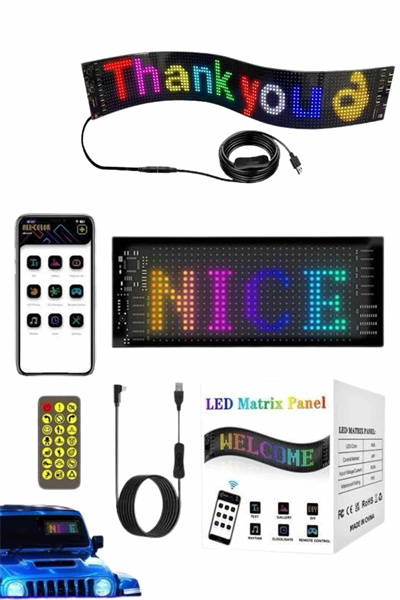 Led Ekran Matrix Panel En Büyük Boy 16X96 Araba Yazısı