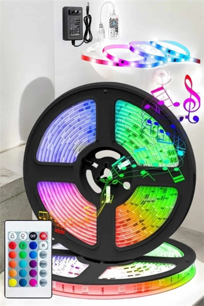 Led Işık 5 Metre Şerit Led RGB Işıklı
