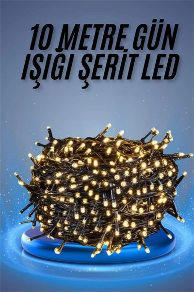 Led Işık Ağaç Süsleme Ampüllü Dekoratif Aydınlatma 10 Metre Gün Işığı