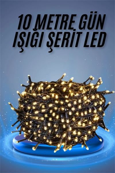 Led Işık Ağaç Süsleme Ampüllü Dekoratif Aydınlatma 10 Metre Gün Işığı
