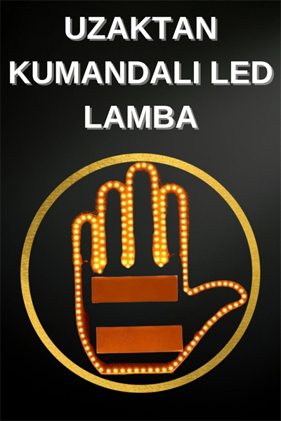 Led Işık El İşareti Araç Camı İçin Uzaktan Kumandalı