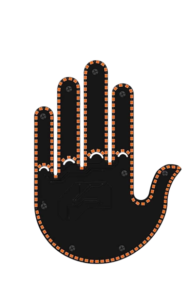 Led Işık El İşareti Araç Camı İçin Uzaktan Kumandalı