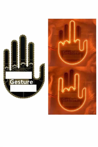 Led Işık El İşareti Araç Camı İçin Uzaktan Kumandalı