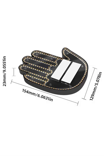 Led Işık El İşareti Araç Camı İçin Uzaktan Kumandalı