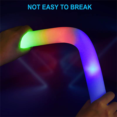 Led Işıklı ( 6 Adet ) 3 Modlu Kauçuk Işıklı Sünger Parti Çubuk Sopa - 46 Cm