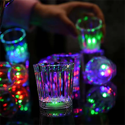 Led Işıklı Eğlence Bardakları - 3 Modlu Renk Değiştiren Bardak 12 Adet