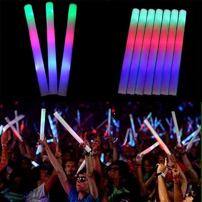 Led Işıklı Rengarenk Sünger Parti Çubuk Işıklı Kauçuk Sopa 46 cm (3936)