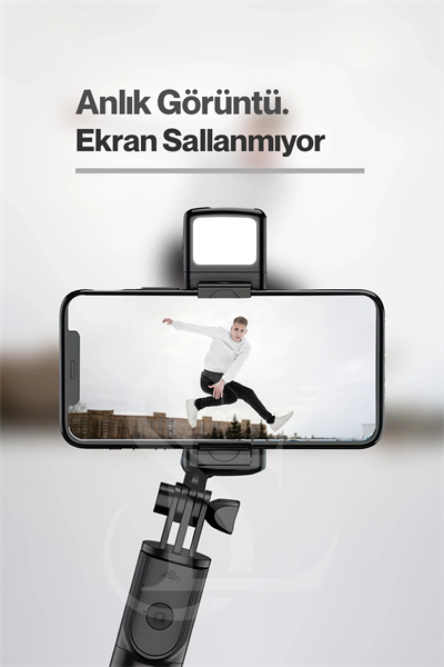 Led Işıklı Selfie Çubuğu Bluetooth Kumandalı Kablosuz Tripot Selfie Monopod Selfie Stick (Beyaz)