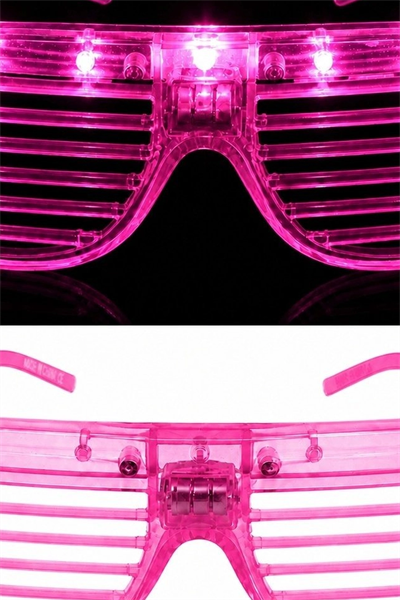 Led Işıklı Shutter Parti Gözlüğü Pembe Renk 1 Adet Pilli Eğlence Aksesuarı BX-313770