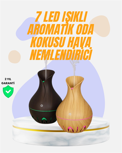 Led Işıklı Ultrasonik Oda Nemlendirici ve Uçucu Yağ Difüzörü