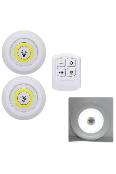 Led Lamba 3lü Uzaktan Kumandalı Yapışkanlı