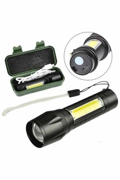 Led Lamba El Feneri Küçük Taşınabilir USB Şarjlı Acil Durum Lambası
