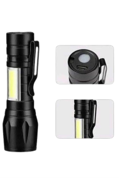 Led Lamba El Feneri Küçük Taşınabilir USB Şarjlı Acil Durum Lambası