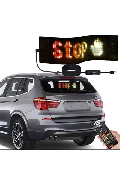 Led Panel Cama Yapışan Telefon Kontrollü Led Ekran Panel 16*64 Led Sayısı