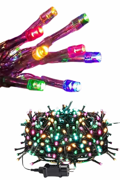 Ledli Fişli Led Dekor Lambası 5M RGB Yılbaşı Ağacı Işığı