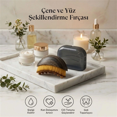 Lenf Drenaj Ve Yüz Bakım Fırçası – Çok Fonksiyonlu Yumuşak Kıllı Yüz Masajı, Cilt Temizleme Ve Çene Hattı Bakım Aparatı (kutulu) Bx40
