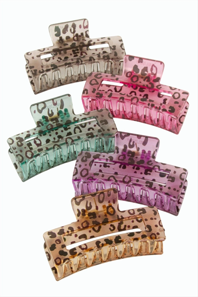 Leopar Desenli Dikdörtgen Mandal Toka 8 cm