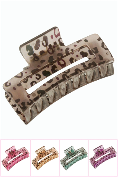 Leopar Desenli Dikdörtgen Mandal Toka 8 cm