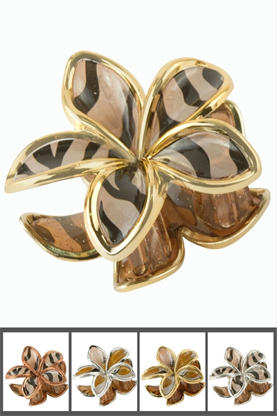 Leopar Desenli Lotus Mandal Toka 8 cm