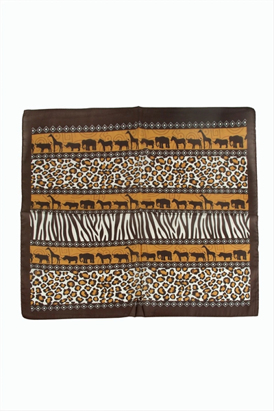 Leopar Desenli Zr Şifon Fular 50*50 cm