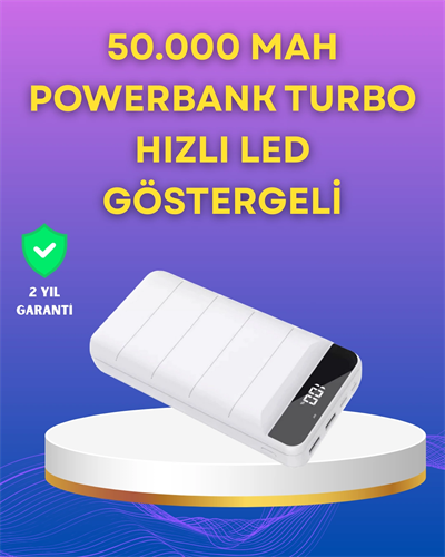 Lightning ve Type-C Girişli 50000mAh Powerbank