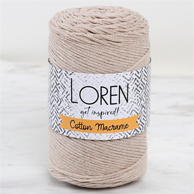 Loren Cotton Macrame Bej - R084 - 34363