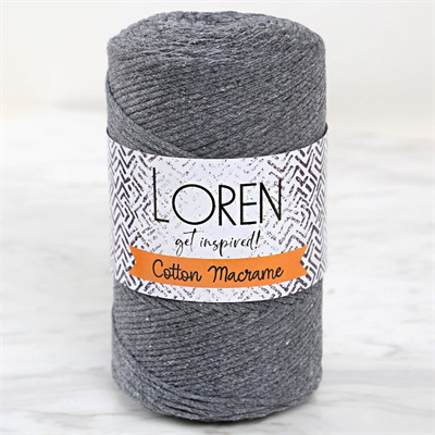 Loren Cotton Macrame Gri - R081 - 34358