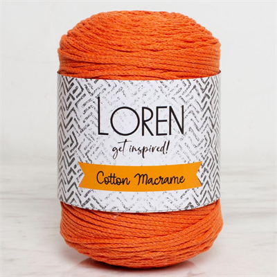 Loren Cotton Macrame Turuncu - R096 - 34370