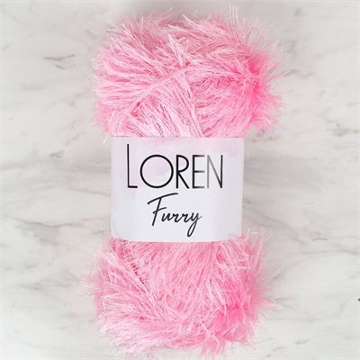 Loren Furry Pembe El Örgü İpi - RF014 - 34049