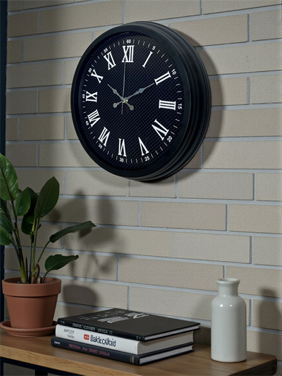 Luxury Black 40 Cm Metal Duvar Saati