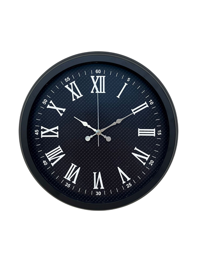 Luxury Black 40 Cm Metal Duvar Saati