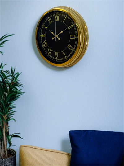 Luxury Gold 40 Cm Metal Duvar Saati