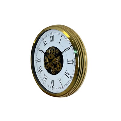 Luxury Gold 60 Cm Çarklı Duvar Saati