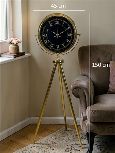 Luxury Gold Tripod Ayaklı Modern Saat