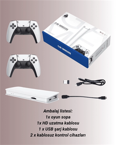 M15 Retro Konsol – 20.000 Oyunlu, Çift Gamepadli, 4K HDMI