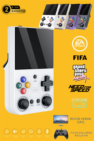 M21 64GB IPS HDMİ TV 20000+ Oyunlu Retro Arcade Atari PSP/PS1/Fıfa Gta Mario Games Oyun Konsolu