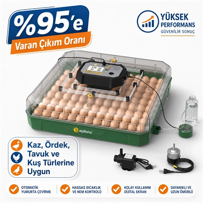 Kuluçka Makinesi Tam Otomatik 110 Yumurta Kapasiteli - Su Pompalı ve Yedek Motorlu BX-316434