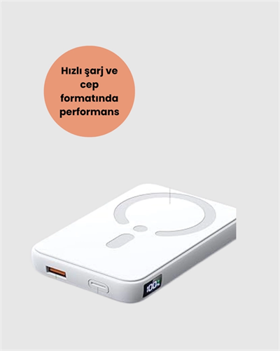 MagSafe Manyetik Powerbank – iPhone İçin Hızlı, Kablosuz ve Güvenli Şarj