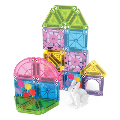 Magna Tiles Bahçe Seti Manyetik Bloklar Seyahat Boy 24 Parça