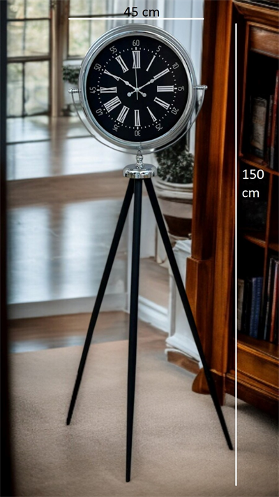 Majestic Krom Tripod Ayaklı Saat