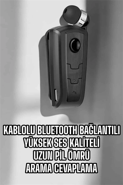Makaralı Bluetooth Kulaklık Kulak İçi Android iOS Uyumlu Titreşimli