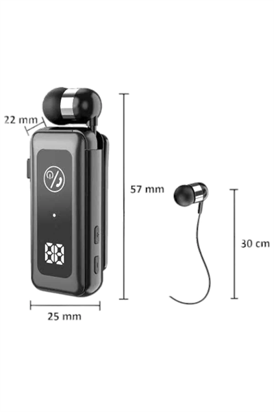 Makaralı Bluetooth Kulaklık Kulak İçi Dijital Göstergeli Yüksek Ses Kaliteli