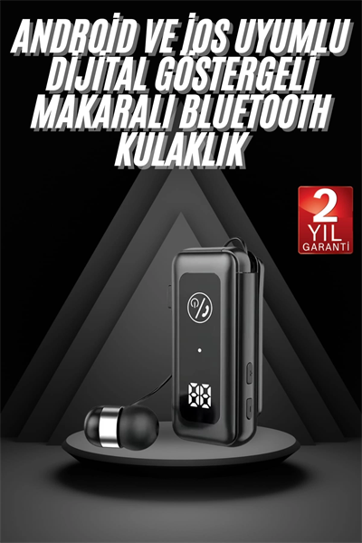 Makaralı Bluetooth Kulaklık Telefon Uyumlu Makaralı TF Kart Girişli Güç Göstergeli