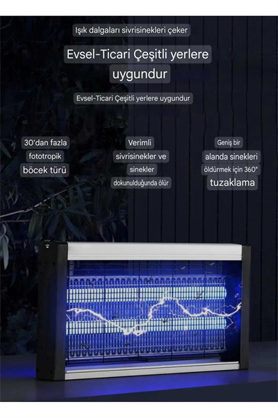 Makine formunda, iki ledli ve tehlikeli olmayan sinek öldürücü 4w 2000v - Süpermarket