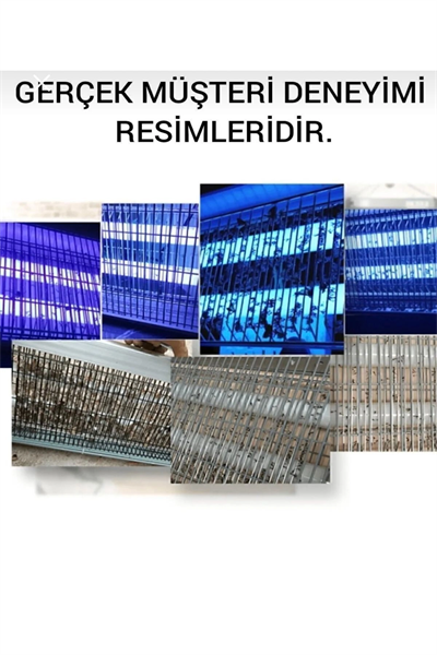 Makine formunda küçük boy, iki ledli, 8 watt, 2000v sinek öldürücü, tehlikeli değil