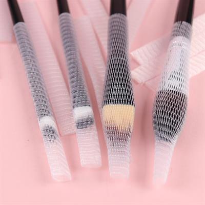 Makyaj Far Allık Kontür Eyeliner Fırça Malzemeleri Ürünleri Koruyucu File Kapak Örgü Kılıf Set 20li (3936)