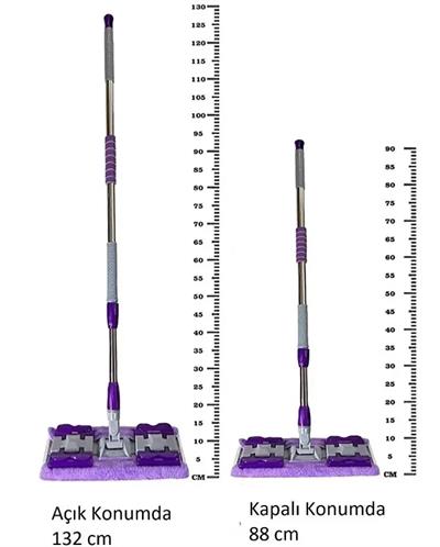 Mandallı Mop Seti Yer Duvar Tavan Cam Mopu Tüm Yüzeyler için (3936)