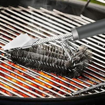 Mangal Izgara Temizleme Fırçası – Paslanmaz Çelik Telli, Uzun Saplı Grill Temizlik Aparatı Mangal Temizlik Fırçası (3936)