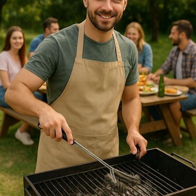 Mangal Izgara Temizleme Fırçası – Paslanmaz Çelik Telli, Uzun Saplı Grill Temizlik Aparatı Mangal Temizlik Fırçası (3936)
