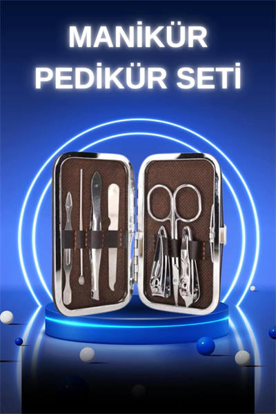 Manikür Pedikür Seti 7 Parça Tırnak Mantarı Tırnak Batığı Temizleme Taşınabilir